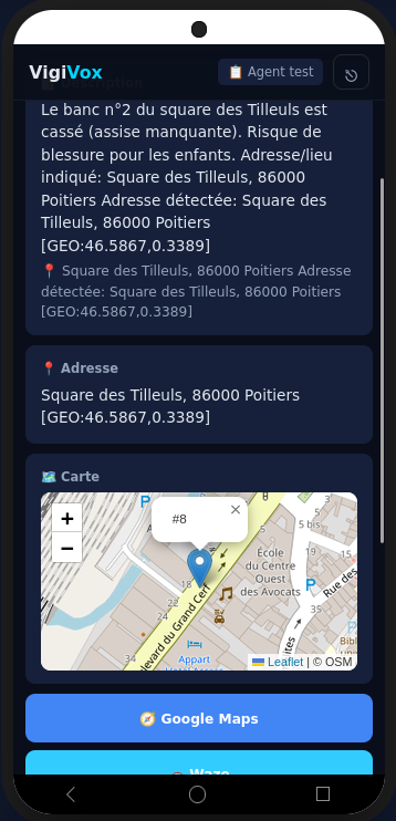 Détail d'un incident